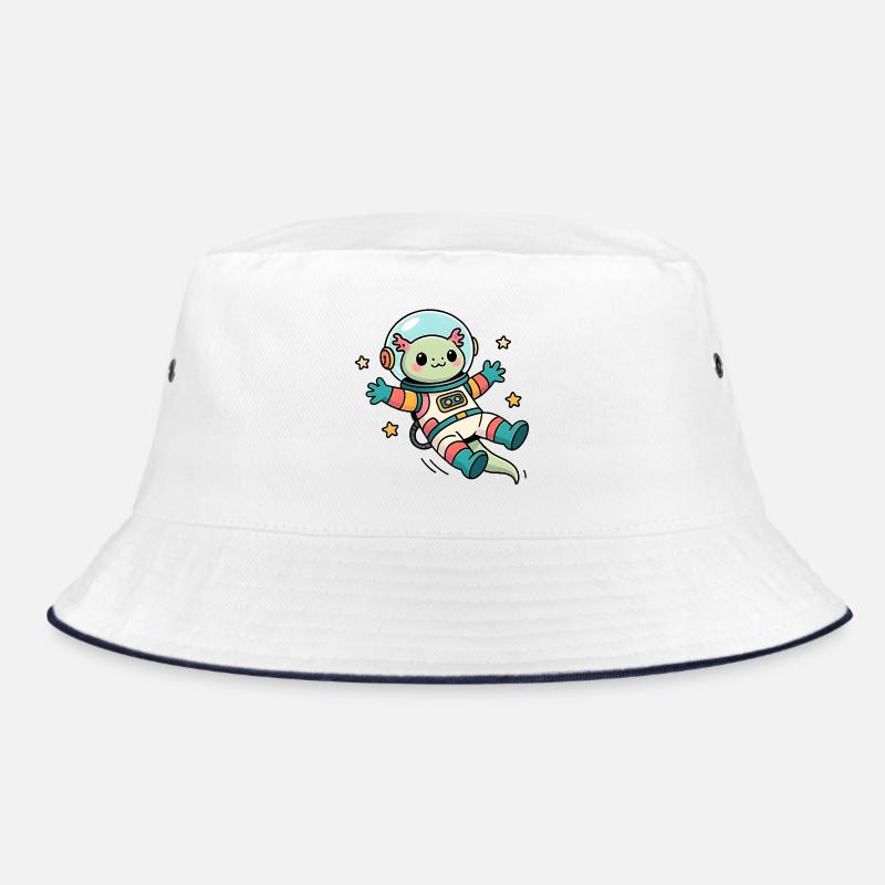 Axolotl Astronaute Kawaii - Bob - blanc/marine