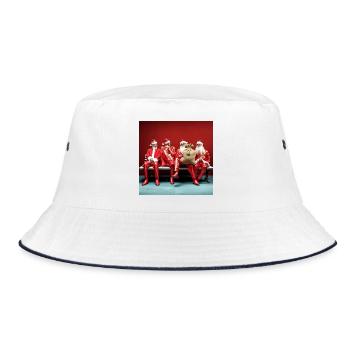Application Santa's Quartet on Casting Bank - Bucket Hat - white/navy - Front