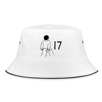 17th Birthday - 17 years old - Bucket Hat - white/navy - Front