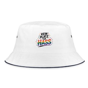 Pas de place pour la haine - Logo Cool Pride - Bob - blanc/marine - Devant