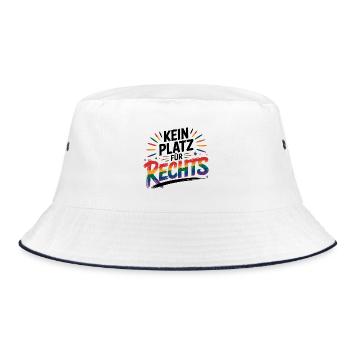 Pas de place pour la haine - Logo Cool Pride - Bob - blanc/marine - Devant