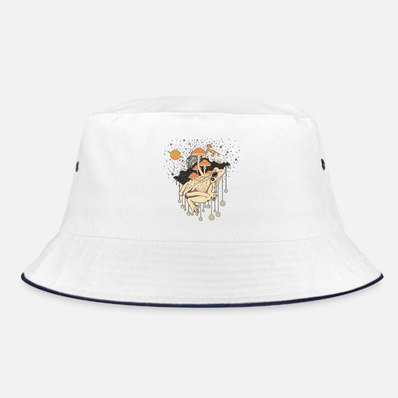 Cosmic Frog & Toadstools in the Universe Bucket Hat