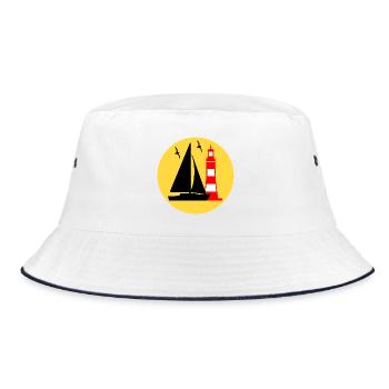 Sail - Bucket Hat - white/navy - Front