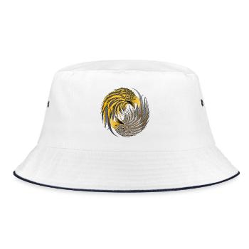 Aalto Asko Art Eagle Yin Yang - Bucket Hat - white/navy - Front