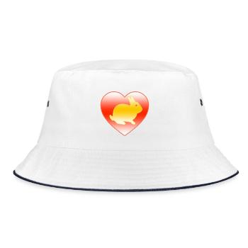 Rabbit - Bucket Hat - white/navy - Front