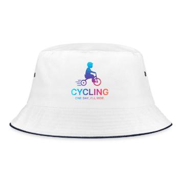 Un jour, je ferai du vélo - Bob - blanc/marine - Devant