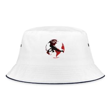 Urban Globe Curling - Bucket Hat - Weiß/Navy - Vorne