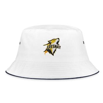 Wolf Fresnay heult - Bucket Hat - Weiß/Navy - Vorne
