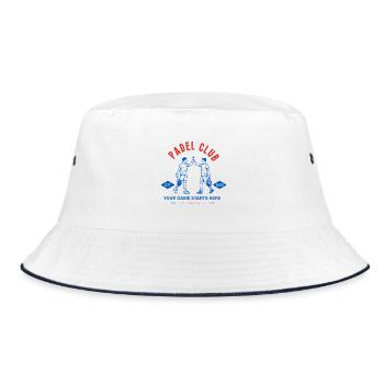 Padel Club  Logo - Bucket Hat - Weiß/Navy - Vorne