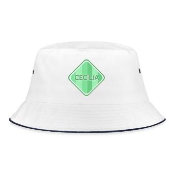 Geschenk für Vor - Bucket Hat - Weiß/Navy - Vorne