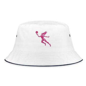 Volleyballspieler - Bucket Hat - Weiß/Navy - Vorne