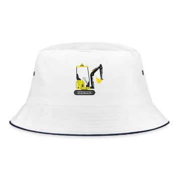 Bagger - Bucket Hat - Weiß/Navy - Vorne