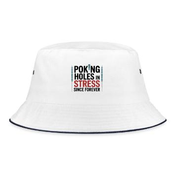 Acupuncturist Stress Relief Professional Expert  - Bucket Hat - white/navy - Front