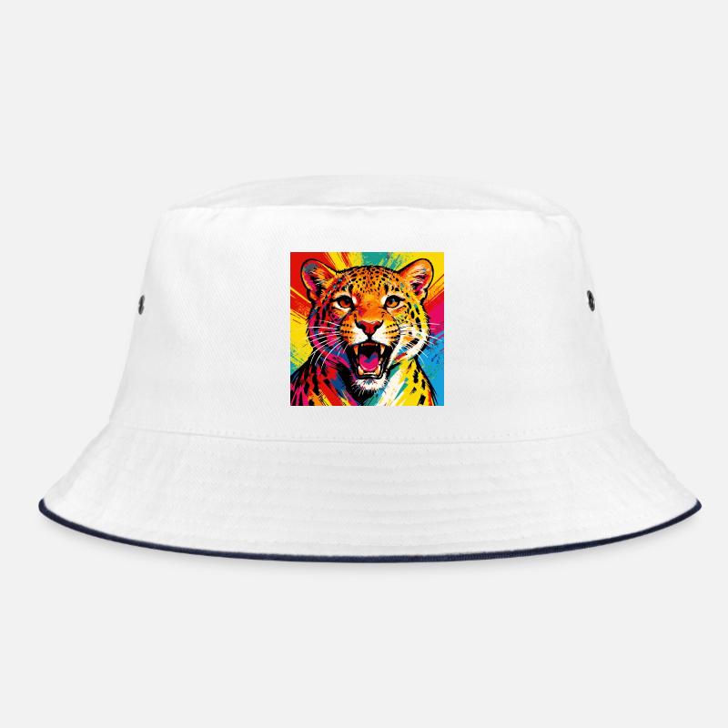 Leopard Pop Art Farbexplosion Bucket Hat