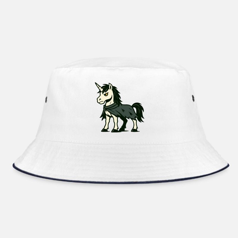 Dunkler, abtrünniger Einhorn mit zerfetztem Umhang-Schleichen Bucket Hat