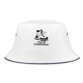 Hiking Shoe Shell of Compostela - Bucket Hat - white/navy - Front