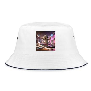 DJ Cat Party Vibes Music Headphone Design - Bob - blanc/marine - Devant