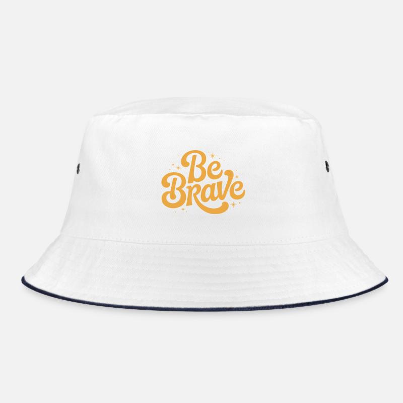 Be Brave Script Emblem Bucket Hat