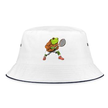 Frogs Tennis - Bucket Hat - white/navy - Front