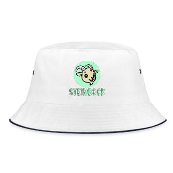 Geburtstag Steinbock Dezember Januar - Bucket Hat - Weiß/Navy - Vorne