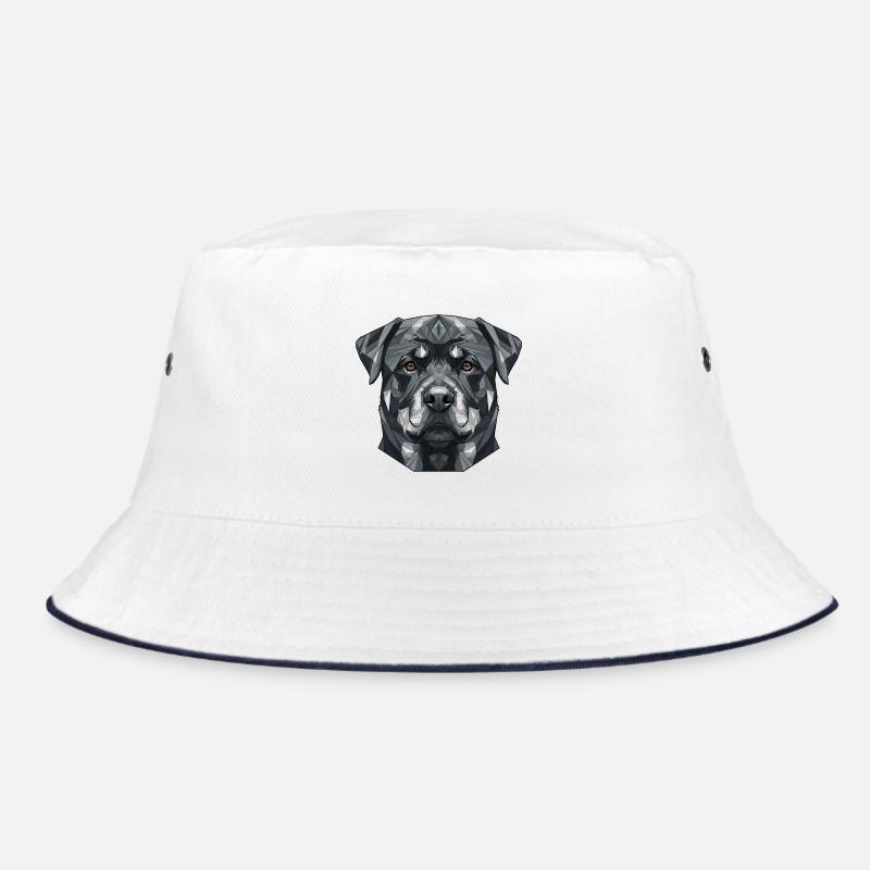Geometric Dog Face Bucket Hat