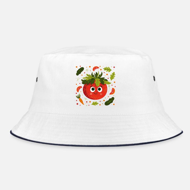 Tomate joyeuse avec une couronne d’herbes Bob