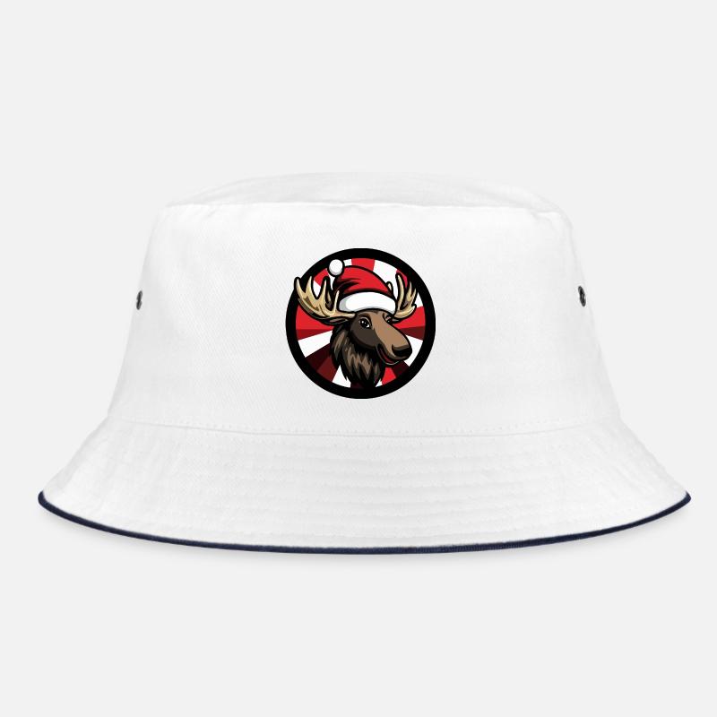 Weihnachtselch mit Santa Hut Bucket Hat