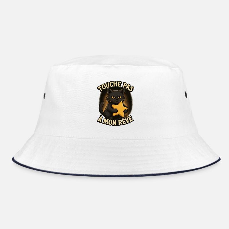 Black Cat Star Don't Touch My Dream Bucket Hat