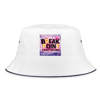 Tennis Break Point Winner Design - Bucket Hat - white/navy - Front