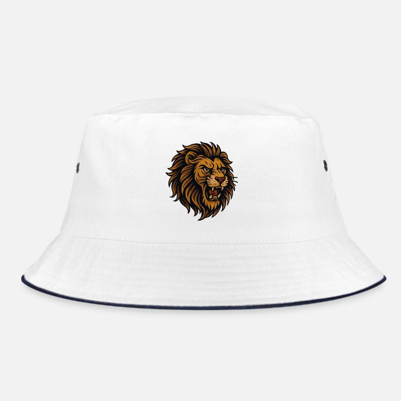 Tête de lion dans un style brun doré Bob
