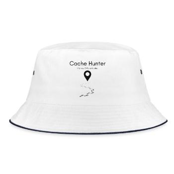 Cache Hunter Shirt – GPS Adventure Outdoor - Bucket Hat - white/navy - Front