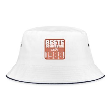 Siblings 1988 - Bucket Hat - white/navy - Front