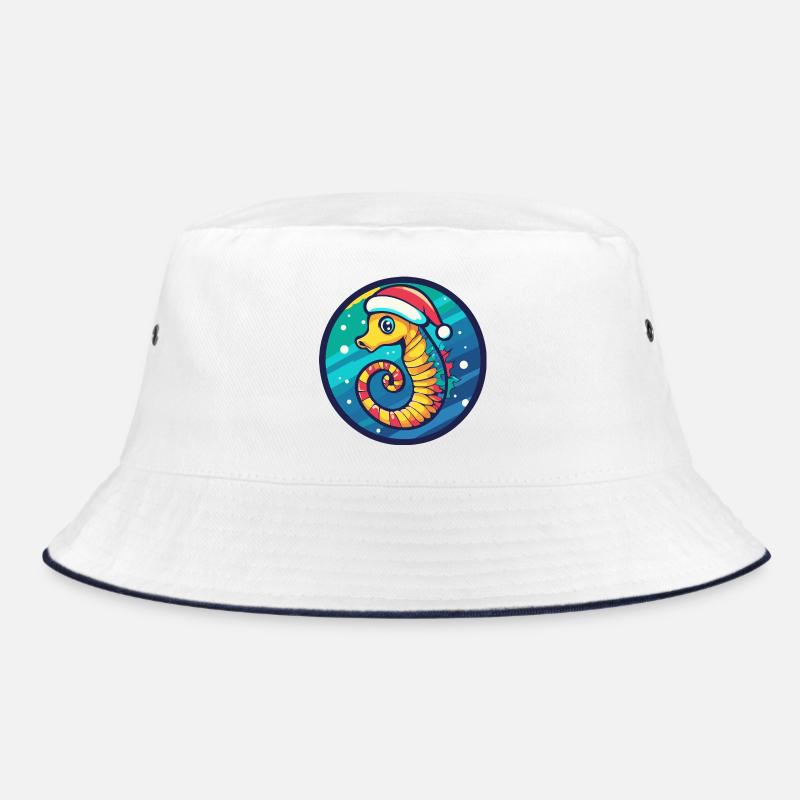 Weihnachts-Seepferdchen Bucket Hat