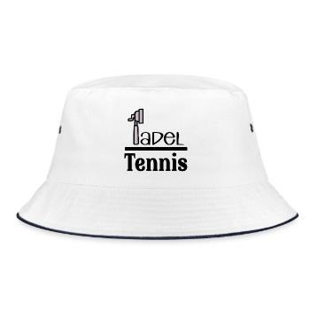 Kaffee Padel - Bucket Hat - Weiß/Navy - Vorne