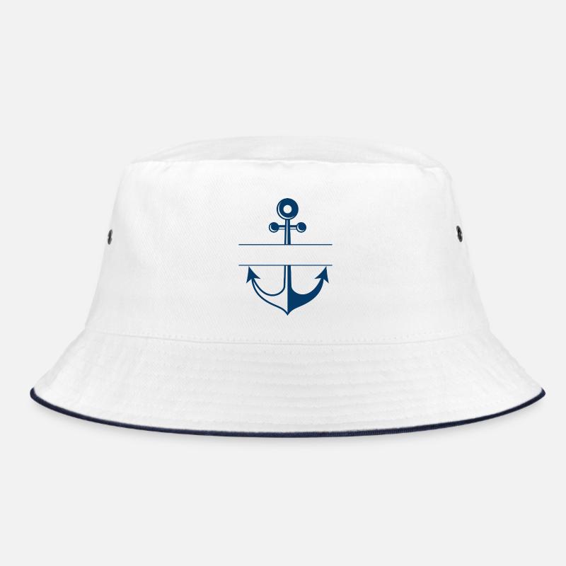 Personalized Blue Fishing Anchor Bucket Hat