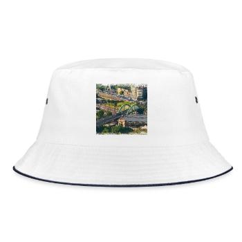 Belo Horizonte, brasilianische Stadt - Bucket Hat - Weiß/Navy - Vorne