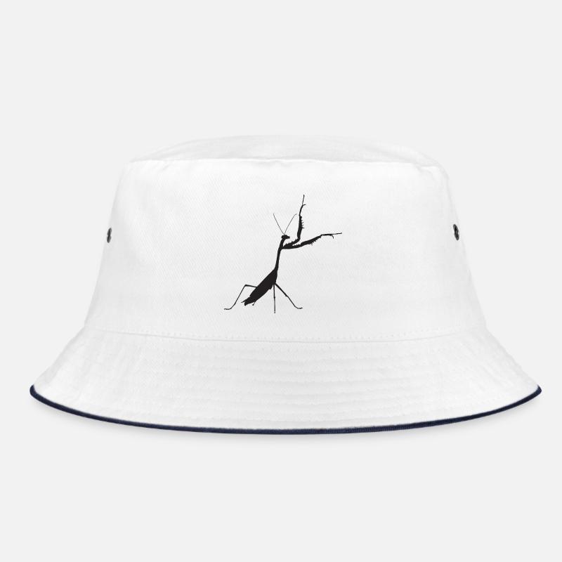 Praying mantis black Bucket Hat
