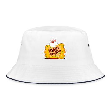 Weihnachten Maultaschen Weihnachtsessen - Bucket Hat - Weiß/Navy - Vorne
