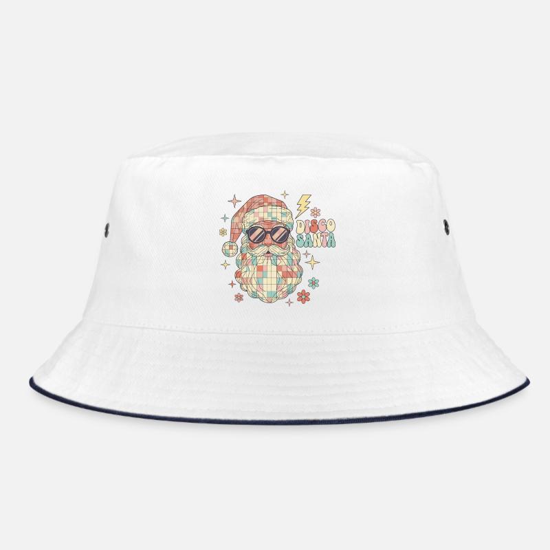 Techno Disco Santa Claus Disco Ball Funny Bucket Hat