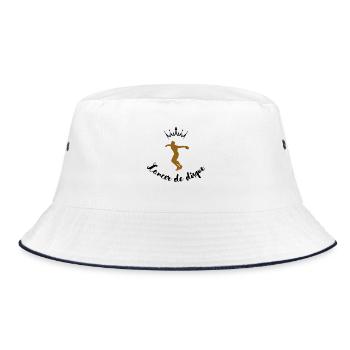 Disc Launcher - Bucket Hat - Weiß/Navy - Vorne