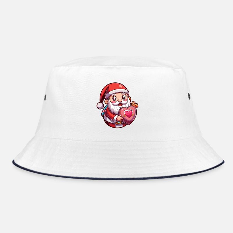 Santa Heart Hug Bucket Hat