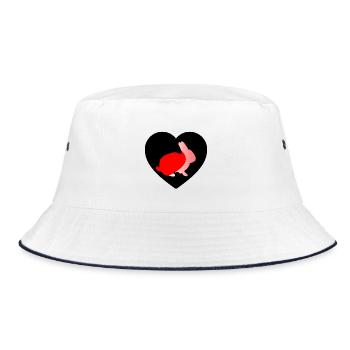 Rabbit - Bucket Hat - white/navy - Front