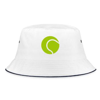 Tennis ball - Bucket Hat - white/navy - Front