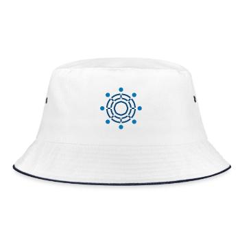 Circle Mandala Network - Bucket Hat - white/navy - Front