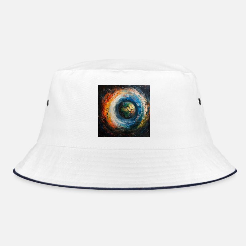Erdwelt im Farbwirbel Bucket Hat