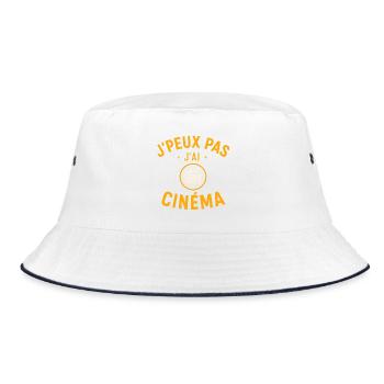 I can't I have cinema - Bucket Hat - white/navy - Front