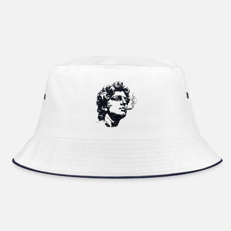Ancient Statue Smoking Cigarette – Dark Art Bucket Hat