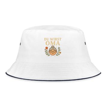 Du wirst Oma Großmutter Humor - Bucket Hat - Weiß/Navy - Vorne