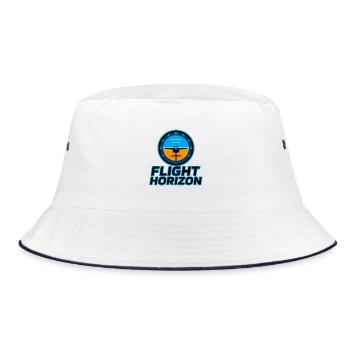 Flight Horizon Logo - Bucket Hat - white/navy - Front