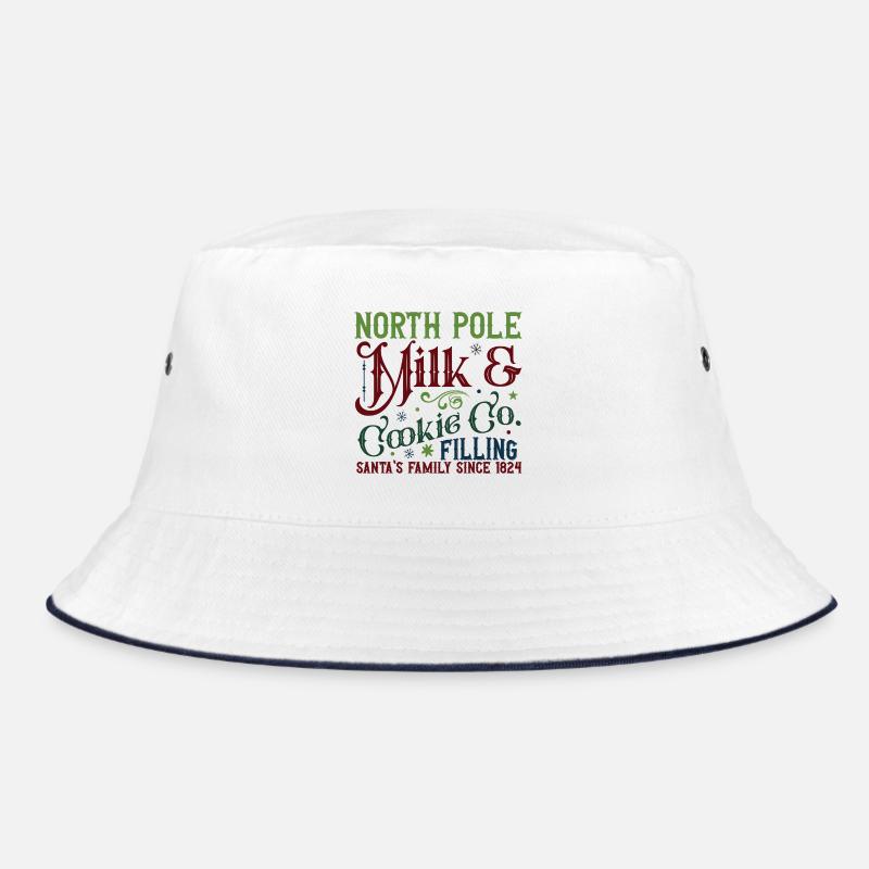 North Pole Milk & Biscuits Collection - Bucket Hat - white/navy